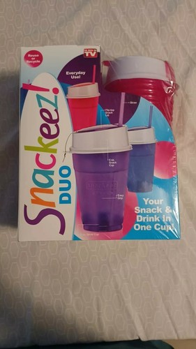 Snackeez Duo All-in-One Snacking Solution 30 Piece Kit Blue -AS SEEN ON TV - New - Picture 6 of 6