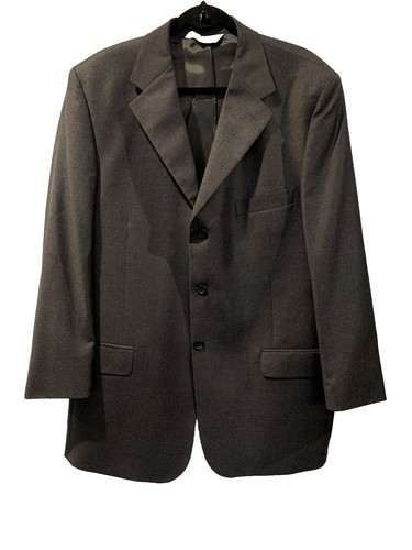 Pronto Uomo Black Faux Suede Poly Patch Pockets Sport Coat Blazer