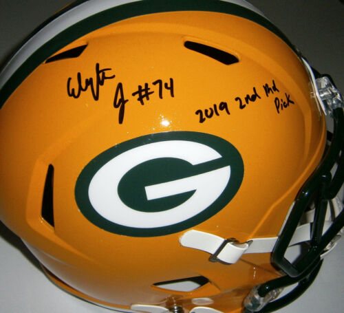 Casco PACKERS Elgton Jenkins firmado F/S Speed Rep con segunda selección 2019 JSA automático - Imagen 2 de 3