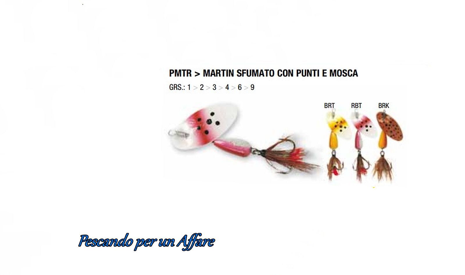 PANTHER MARTIN art.PMTRF MARTIN SFUMATO CON PUNTI E MOSCA-made in Italy - Foto 2 di 3