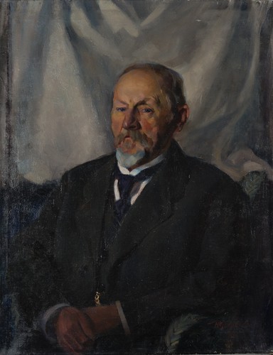 H. GERSTACKER (*1890), Älterer Herr, 1919, Öl Art Nouveau Porträt 1900-1924