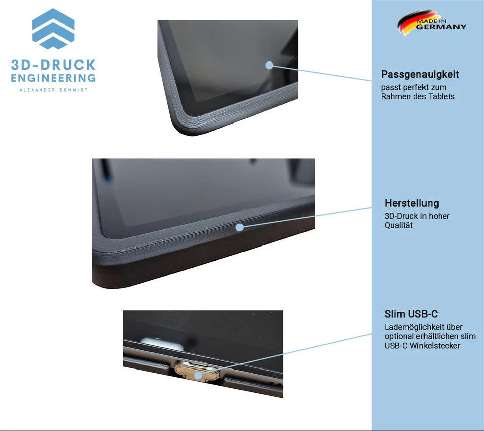 Supporto da parete per Lenovo Tab M10 3a generazione M11 supporto Wallmount Smart Home Assistant - Immagine 2 di 4