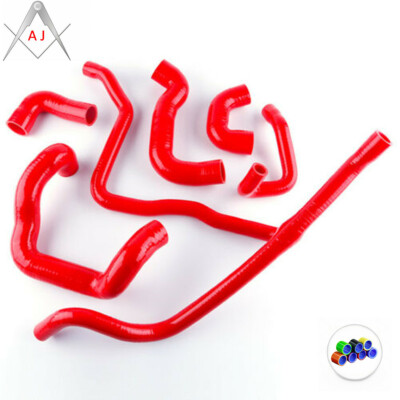 Red For 1988-1993 BMW E30 M20 325 325i 6cy SILICONE RADIATOR WATER HOSES KIT