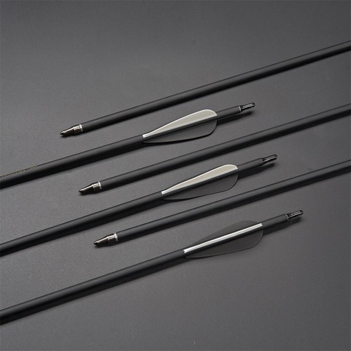12X Archery 30" Carbon Arrows Screw Tip Bolt On/Off Hunting Recurve Bow Horsebow - Picture 13 of 24