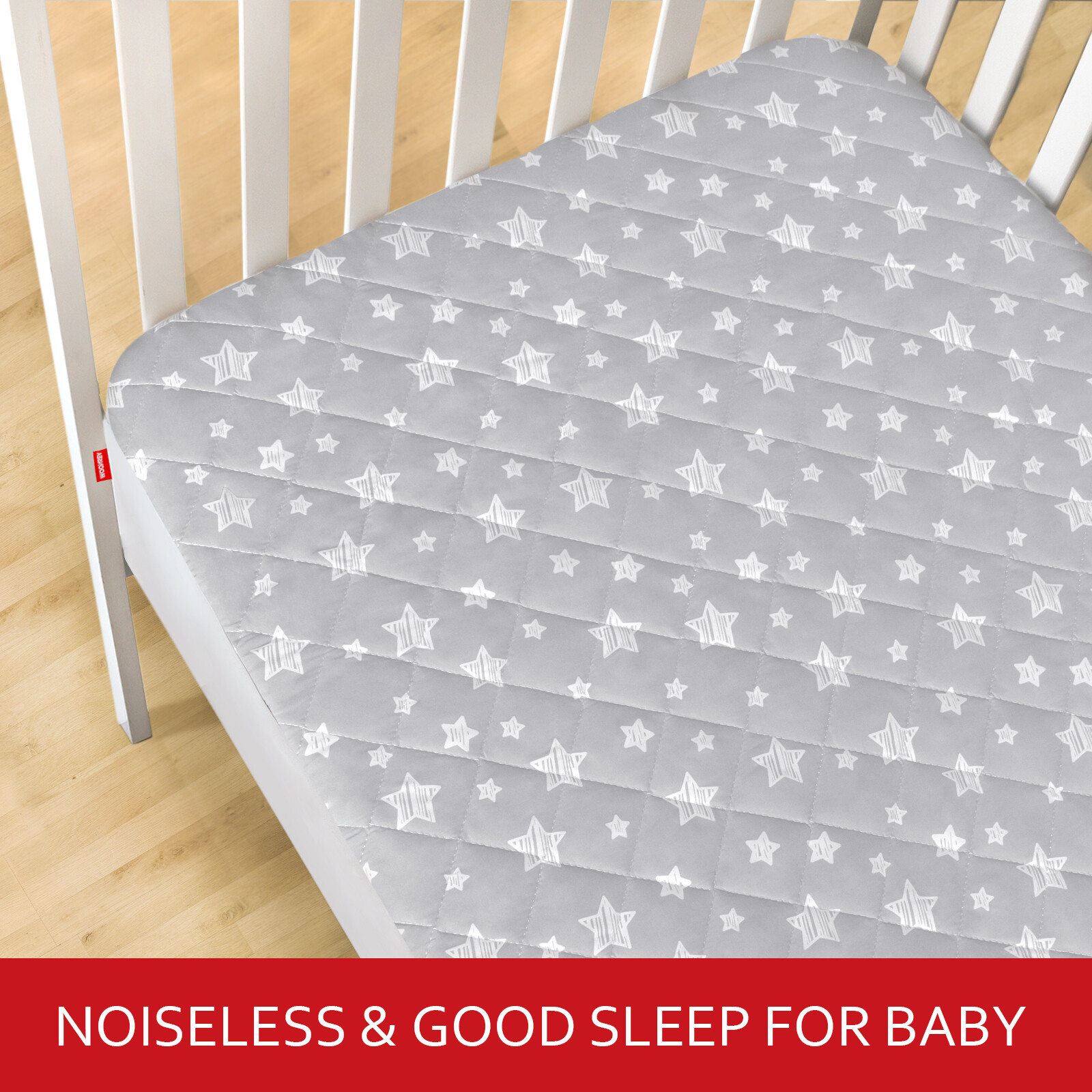 Waterproof Crib Mattress Protector Quilted Toddler Mattress Pad Cover