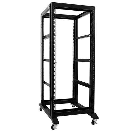 27U 4 Post 800MM Open Frame Server 19"W 24" install Deep With 3 pairs of L Rails