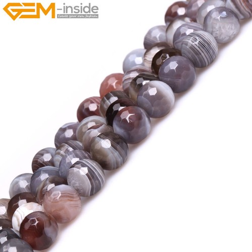 Round Natural Botswana Agate Gemstone Loose Beads For Jewellery Making 15" UK - Picture 52 of 57