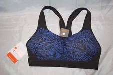New Women's Blue Black Champion C9 Duo Dry Athletic Sports Bra Size XS