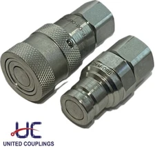 All Sizes Flat Face Hydraulic Coupler ORB/SAE Threads | Skid Steer Bobcat |