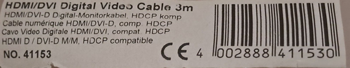 Micro-HDMI auf DVI-D Monitorkabel 3 Meter 3m (Lindy 4115) Digital Video Cable - Bild 3 von 3