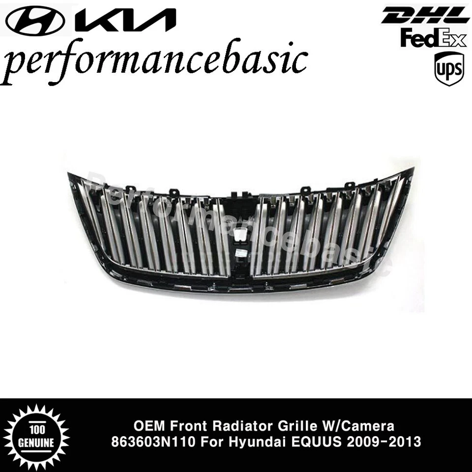 Rejilla del radiador delantero OEM con cámara 863603N110 para Hyundai EQUUS 2009-2013 Foto 2 de 3