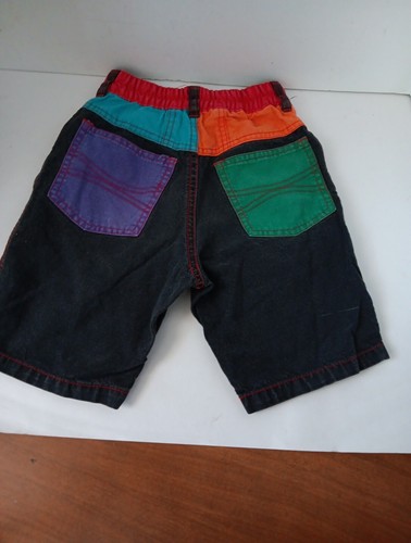 Vinyage Class Club Shorts, Size 7, Black, Color Block Denim 90s Rad Cool - Picture 7 of 9