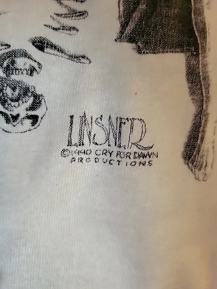 Camiseta CRY FOR DAWN Vintage Linser 1990 XL ¡NUEVA! RARO Foto 2 de 3