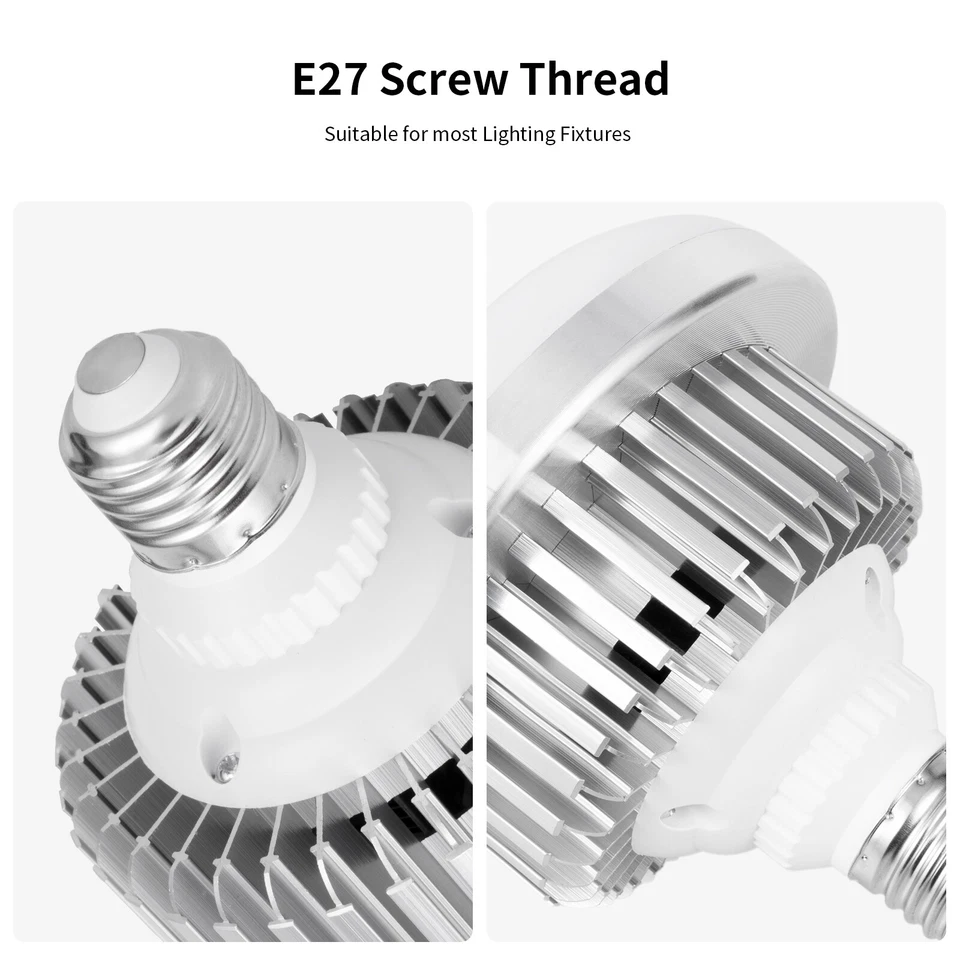 Photography E27 85W 3200K-5500K Video Studio LED Continuous Light Lamp Bulb - Image 4 of 4