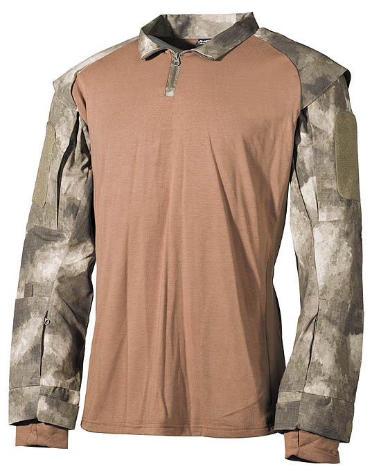 MFH Camiseta Táctica Militar De Manga Larga Hombre Camuflaje HTD Camo P
