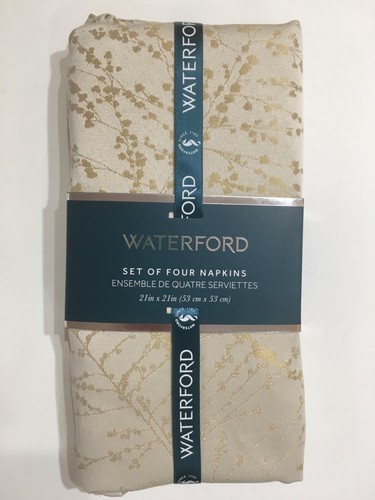 Set of 4 Waterford Dinner Napkins Holiday 21”x21” Christmas Chanukah NWT - Picture 3 of 9