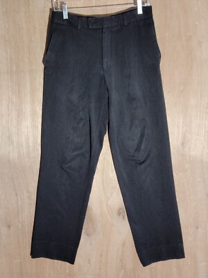 urban kiabi dress pants mens 29x31 classic straight flat front stretch dark gray