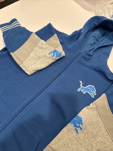 Detroit Lions NFL Team Apparel Full Zip Hoodie Boys Size XL(18-20)NWT!