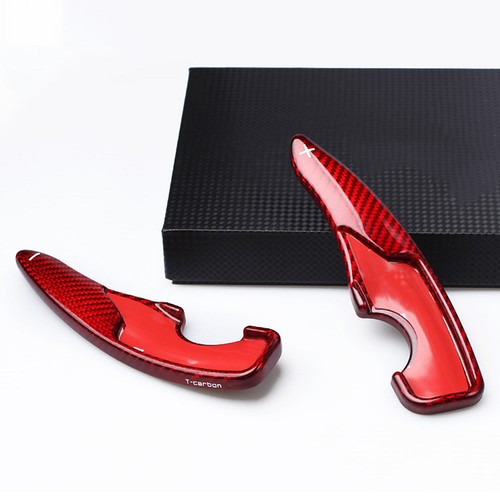 1Pair Red Carbon Fiber Car Steering Wheel Paddle Shifter Fit For Toyota GT86 New - Picture 1 of 8