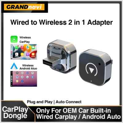   Drahtloser CarPlay Android Auto Adapter USB Smart Box Plug&Play NEU