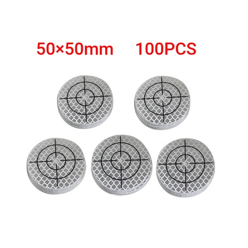 100PCS 20/30/40/50/60MM CIRCLE REFLECTOR SHEET REFLECTIVE TAPE TARGET FOR SURVEY - Picture 5 of 6
