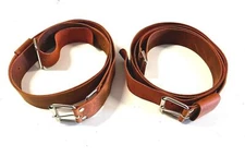 Genuine Leather Luggage Rack Straps Trunk rack straps for Vintage Cars Tobacco