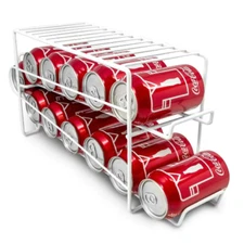 Can Soda Dispenser Rack Beverage Organizer Stackable Storage Refrigerator Holder