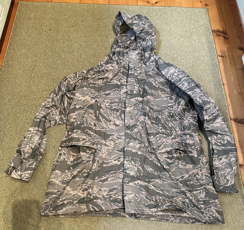 Orc Industries, Improved Rainsuit Parka, USAF ABU, Digi Tigerstripe, Large USGI 