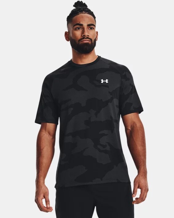 Under Armour Gym Shirt T Shirt Mens training Train Short Sleeve Camo Uni Size XL — image 7