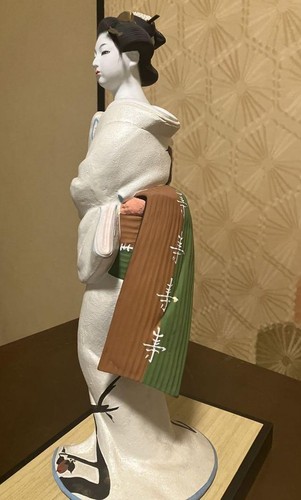 Japanische Vintage HAKATA Puppe Keramik KIMONO BIJIN MAIKO GEIKO SHOWA Retro H45cm - Bild 4 von 7