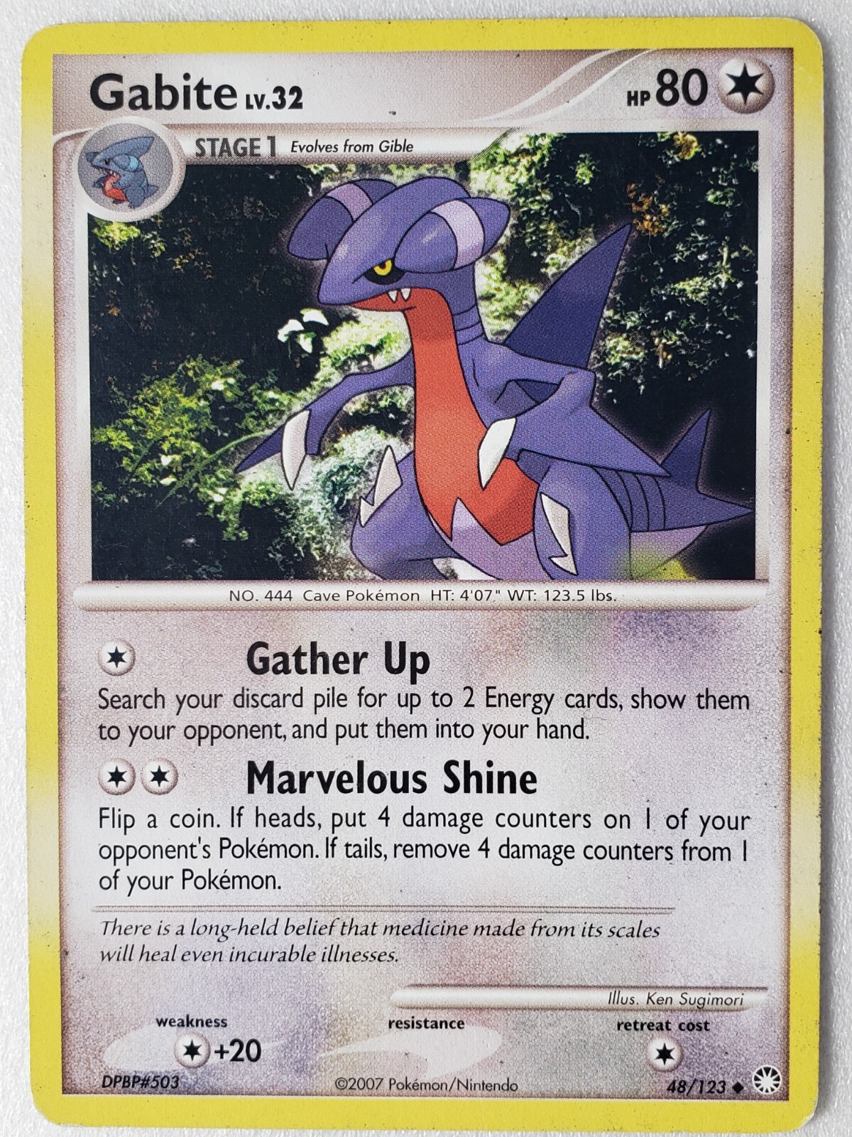 Gabite 48/123 PL - Mysterious Treasures Pokemon Card - $2 Combined Ship