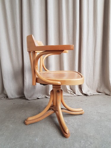Vtg Early Mid Century Side Occasional Desk Swivel Chair Danish Scandi Retro R619 - Picture 7 of 14