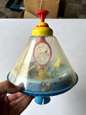 VINTAGE 1960s Ohio Art CHARLIE BROWN  SNOOPY Metal Spinner Top Toy PEANUTS