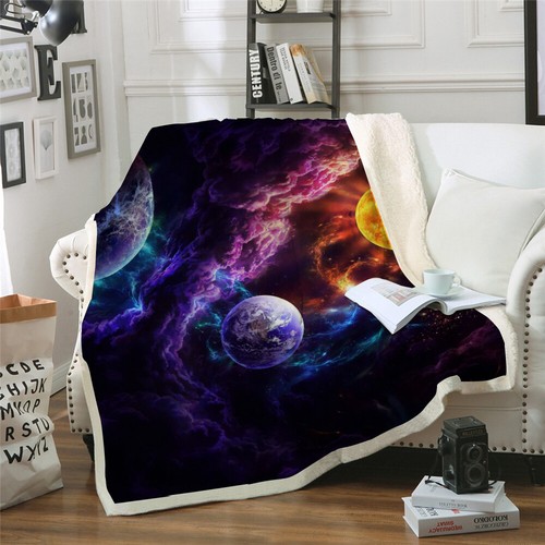 Soft Warm Sherpa Fleece Blanket Throws For Sofa Bed Rugs Single Double Size - Picture 85 of 159