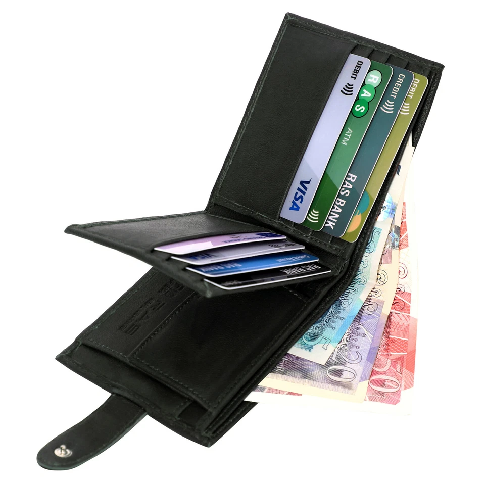 Gents Real Leather Wallet RFID SAFE Contactless Card Blocking ID Protection 340 - Image 2 of 4