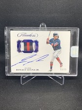 2019 Panini Flawless Ronald Acuna Jr. Patch Auto Jersey Number Match 13/15 MVP