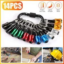 14PCS 1/4" Hex Shank Quick Release Keychain Screwdriver Drill Bit Holder Bit Set