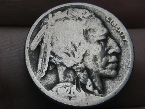 1926 D Buffalo Nickel 5 Cent Piece- Denver, VG/Fine Details