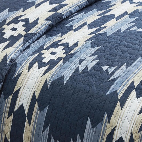 NIP Pendleton Moonlit Mesa Coverlet Set KING Blue +2 King Shams Aztec Southwest - Picture 2 of 7