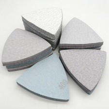 Sanding Pad Sheets Triangle 90mm Abrasive Polishing Sandpaper Pads Grit 60-800