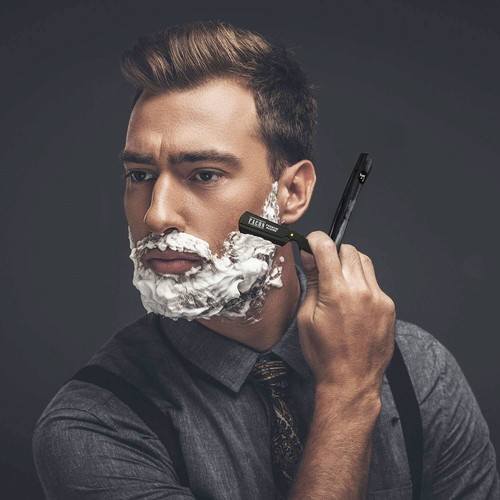 100 BLADES + CLASSIC STAINLESS STEEL STRAIGHT EDGE BARBER RAZOR SALON SHAVETTE - Picture 4 of 10