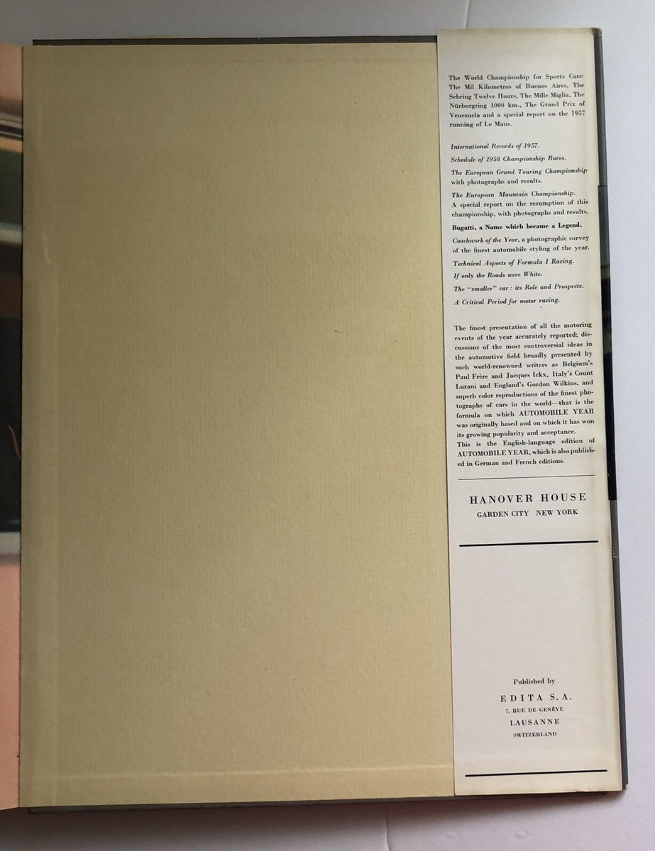 Automobile year 1957-1958 book | eBay