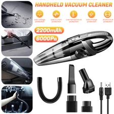 Portable 120W Cordless Handheld Car Vacuum Cleaner Wet&Dry Duster Strong Suction