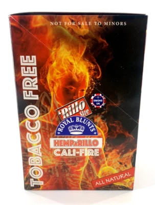 ROYAL BLUNTS CALI-FIRE RILLO SIZE 15 PACKS FULL BOX 60 FREE DELIVERY NEW