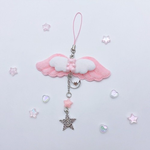 Bear Wing Star Pendants Y2K Phone Charm Straps Lanyard Purse Accessories - Zdjęcie 5 z 8