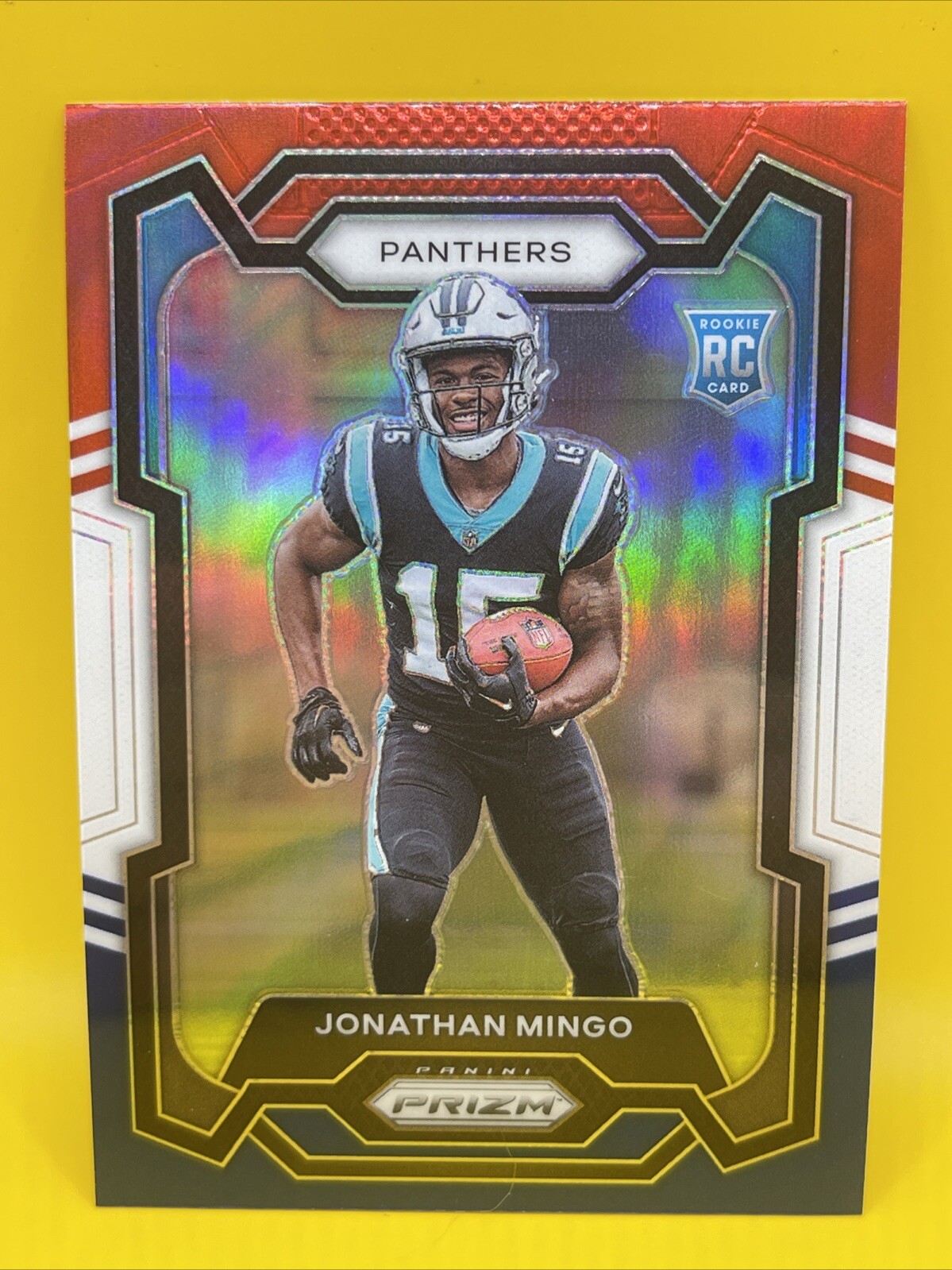 2023 Panini Prizm Jonathan Mingo #312 Red White Blue Prizm RC Panthers 🔥🔥🔥🔥