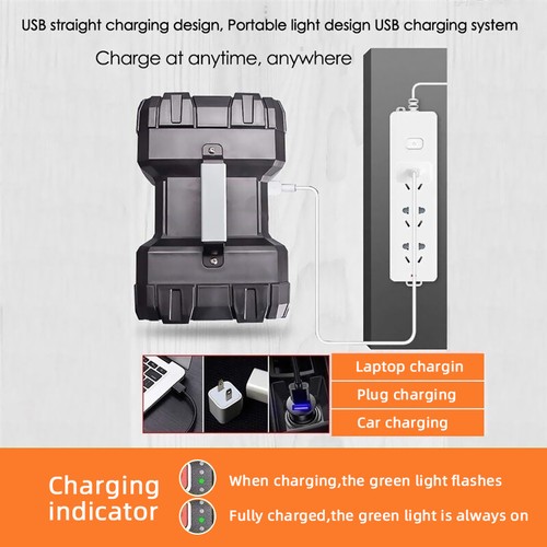 Portable LED Flashlight USB Rechargeable 10000mAh Ultra-Bright Search Spotlight - Picture 11 of 13