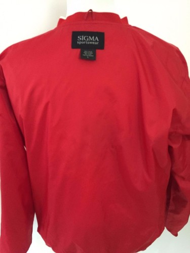 Sigma Sportswear Mens Size Large Windbreaker Pullover Nylon Jacket Red NWOT - Picture 3 of 5