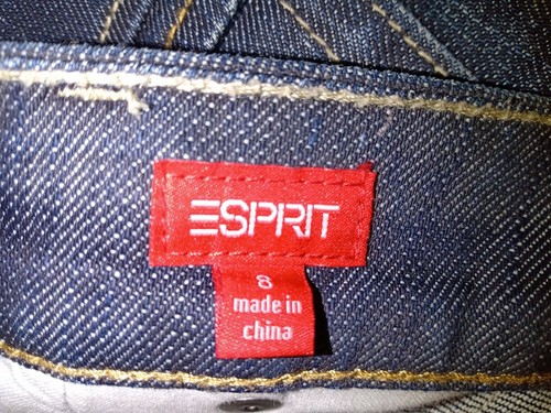 ESPRIT  - Ladies  Ankle high Boot Cut  Faded Denim Dark Blue Jeans  Size 8 - Picture 6 of 10