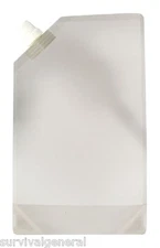 Emergency Water Bag 1/2 Liter Capacity Survival Prepper Gear Collapsible Flask